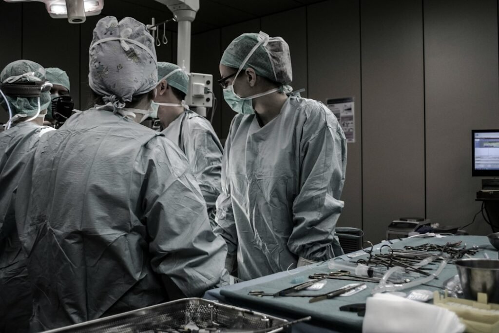 Healthcare professionals working together in a clinical environment